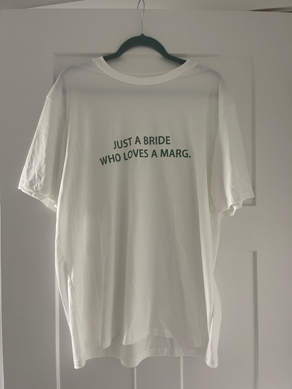 SHEIN White Graphic Tee "JUST A BRIDE WHO LOVES A MARG."